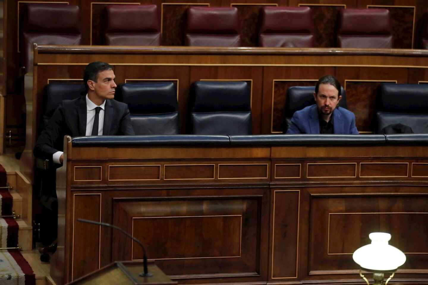 Sánchez e Iglesias en el Congreso