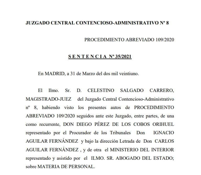 DOCUMENTO | Las 72 páginas en las que el juez argumenta que el cese de Pérez de los Cobos fue "ilegal"