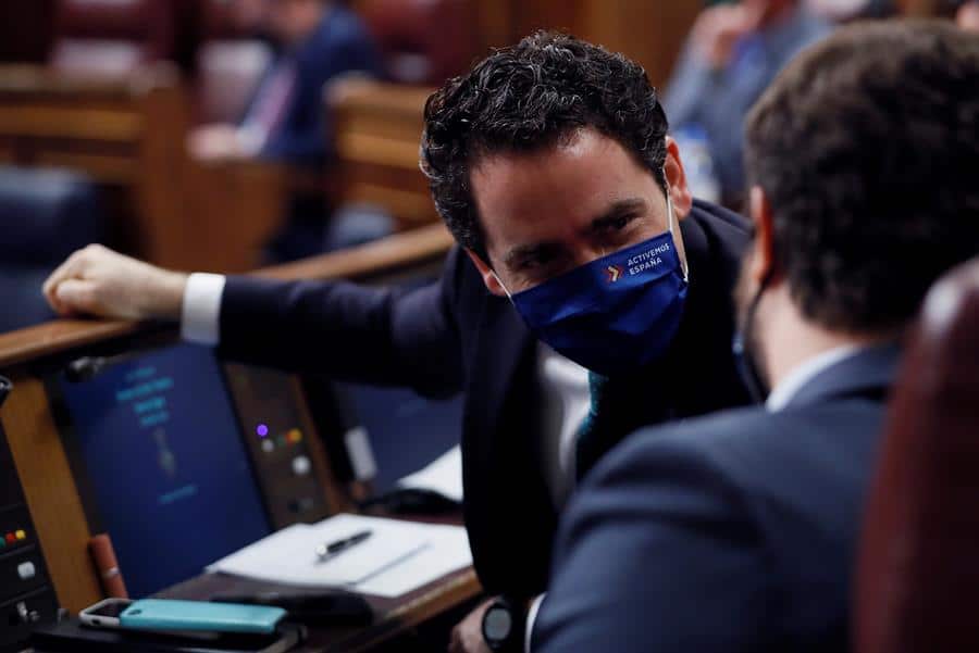 Teodoro García Egea y Pablo Casado, en el Congreso de los Diputados.