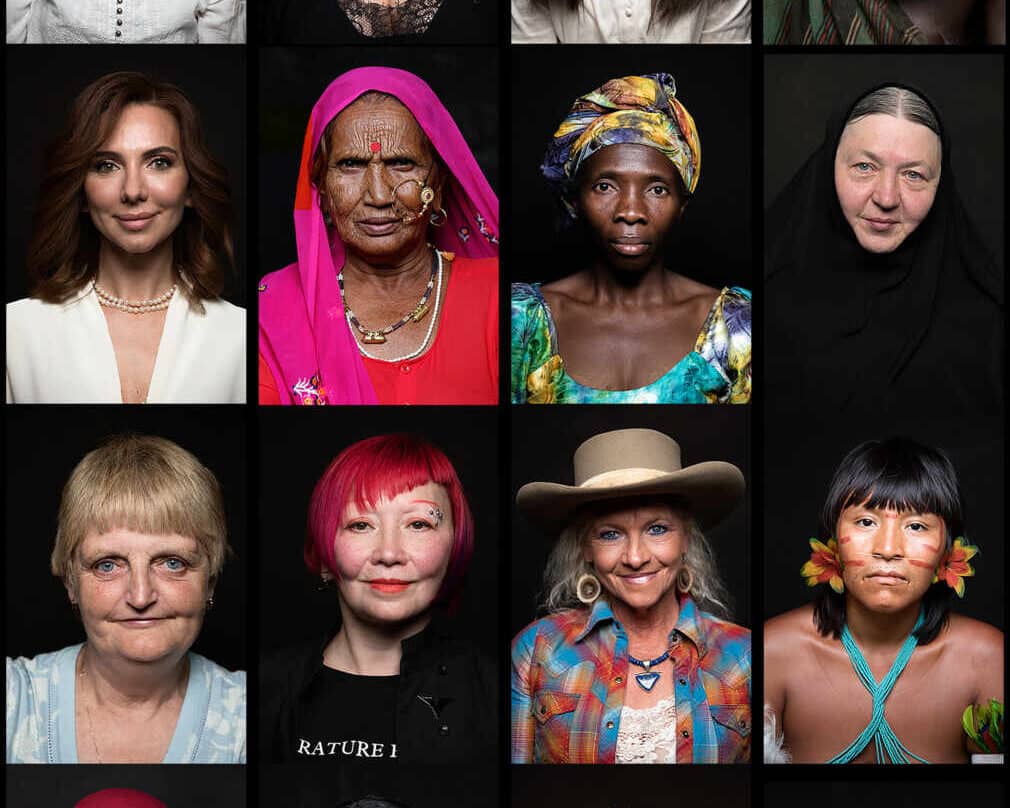 Poster promocional del documental Woman con caras de diferentes mujeres