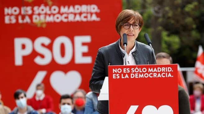 La directora de la Guardia Civil, María Gámez, en un mitin del PSOE en Vallecas.