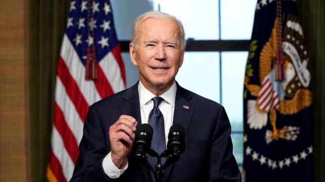Joe Biden anuncia la retirada de tropas de Afganistán antes del 11-S Joe Bide, presidente de Estados Unidos, en su alocución desde la Casa Blanca