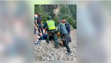 Rescatan en helicóptero a una mujer herida en la ruta del río Borosa