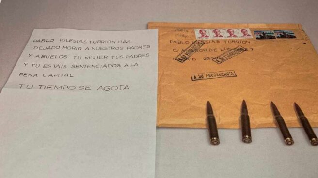 Carta amenazante enviada a Pablo Iglesias en vísperas del 4-M.