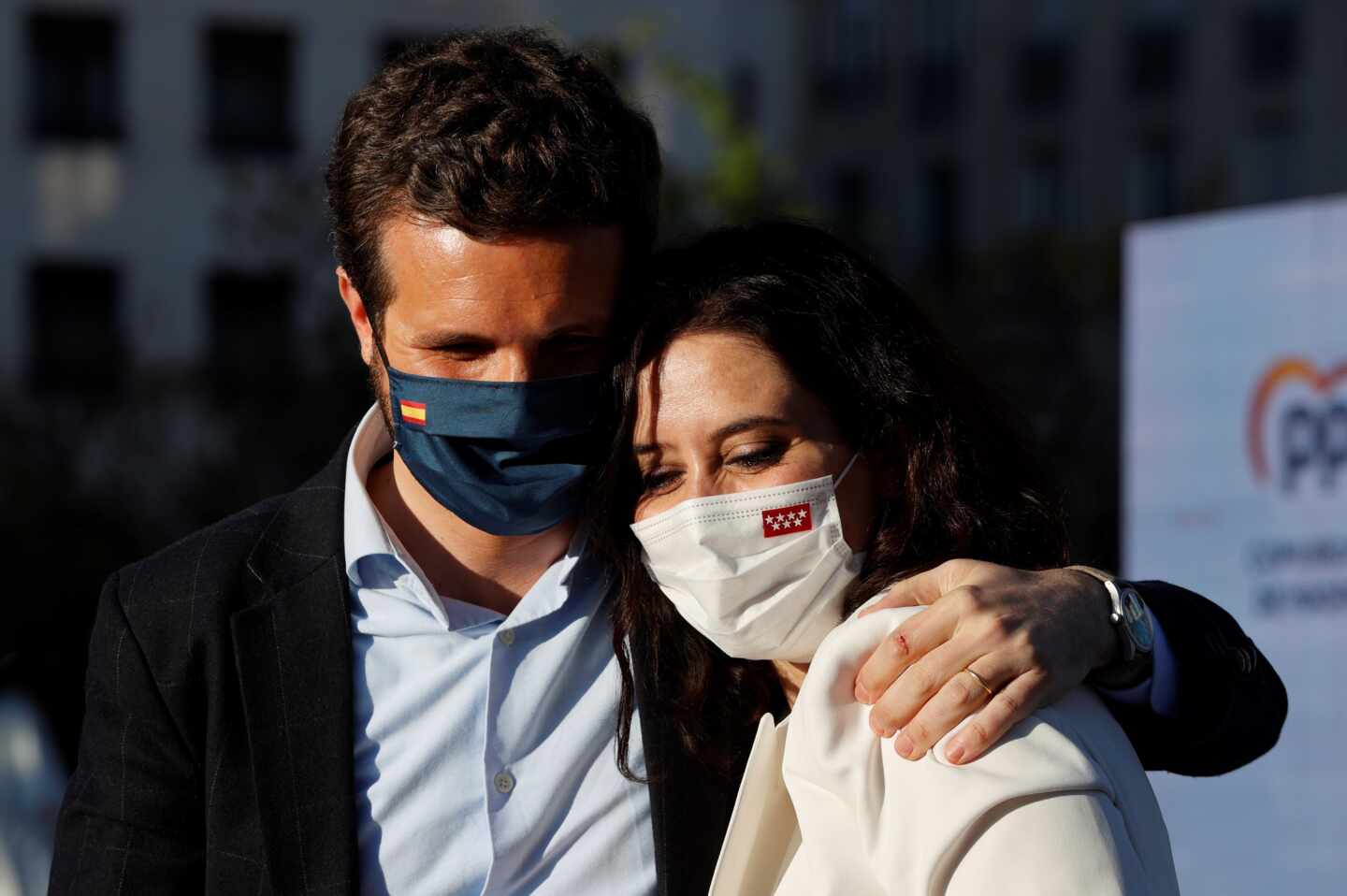Casado y Ayuso en el arranque de la campaña del 4-M en Madrid.