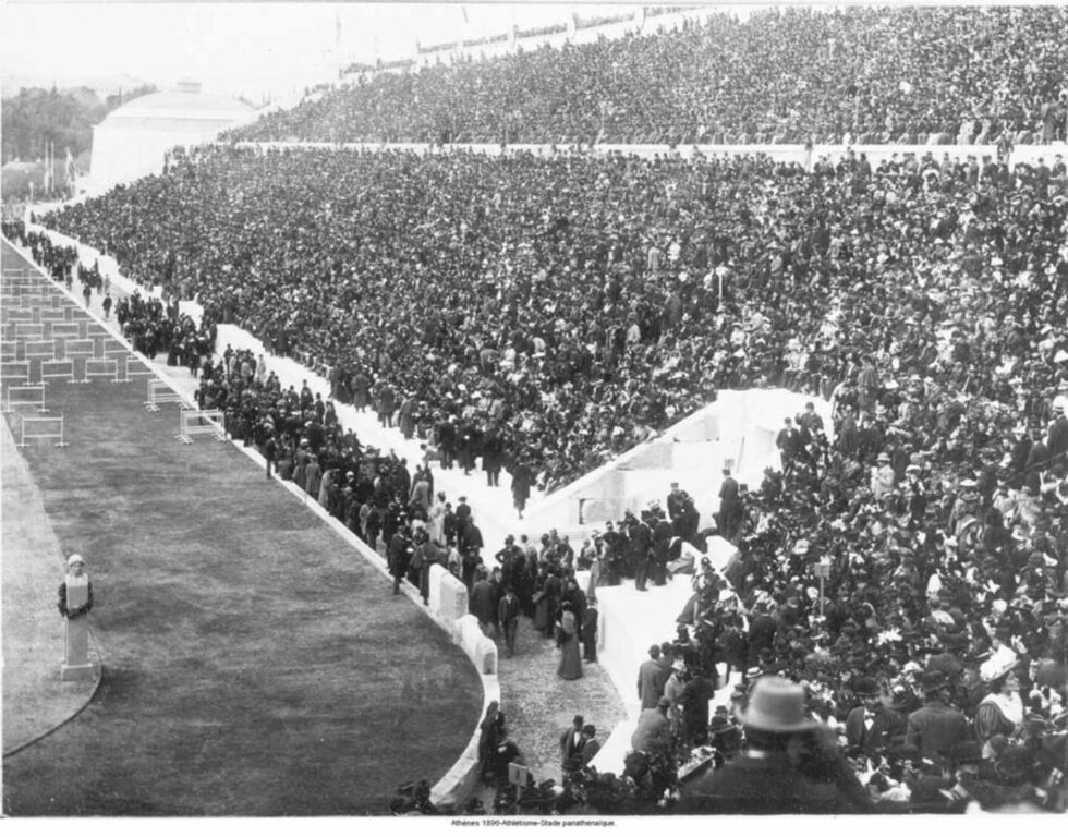 Vista del estadio Panathinaikó antes de una prueba de vallas