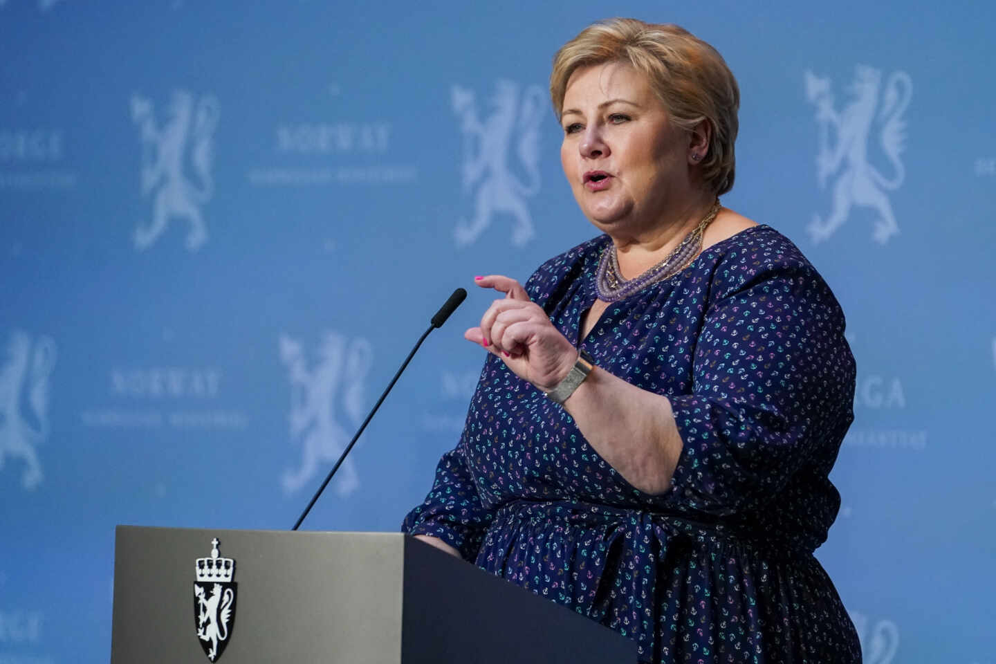 La primera ministra de Noruega, Erna Solberg.