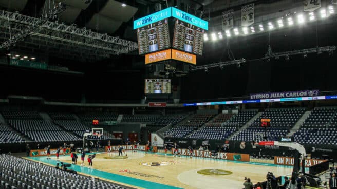 El Wizink Center durante un partido de baloncesto del Real Madrid.