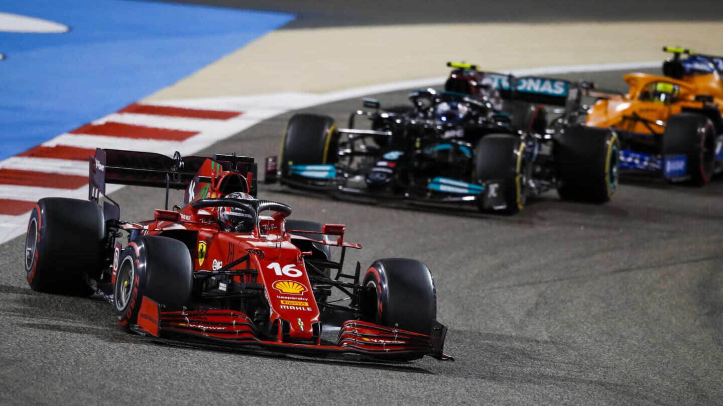 El Ferrari del piloto de Fórmula 1 Charles Leclerc.