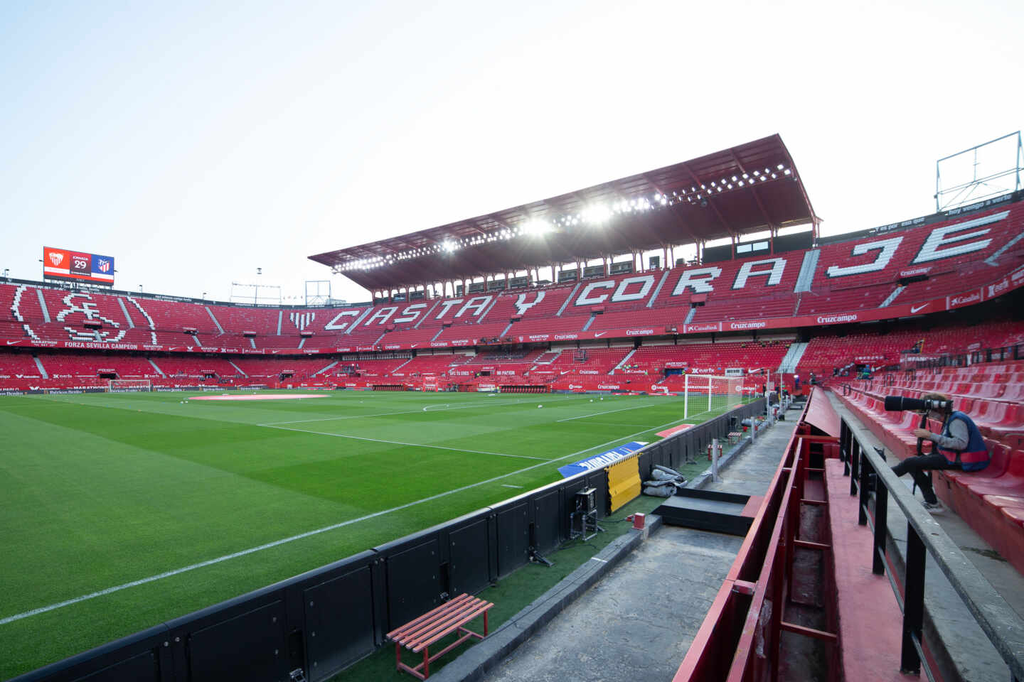 Panorámica general del Estadio Ramón Sánchez Pizjuán, donde juega el Sevilla sus partidos de local