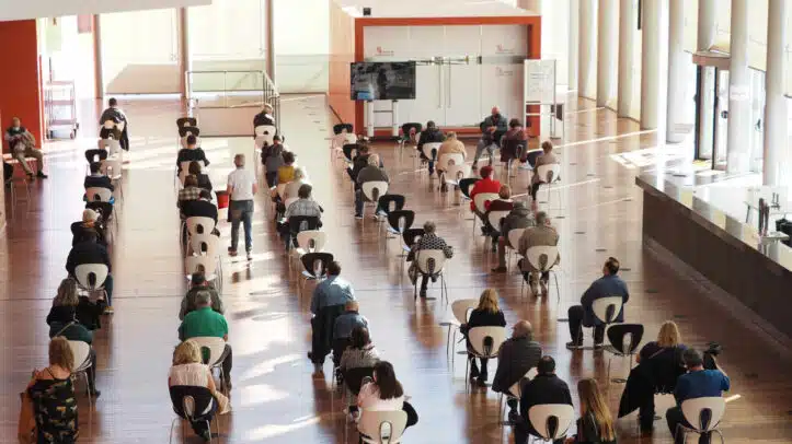 Centro de vacunación en Valladolid.