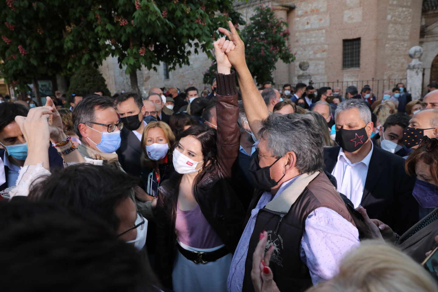 Isabel Díaz Ayuso, en Arganda del Rey.