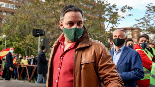 Mitin de Santiago Abascal (Vox) en Hortaleza