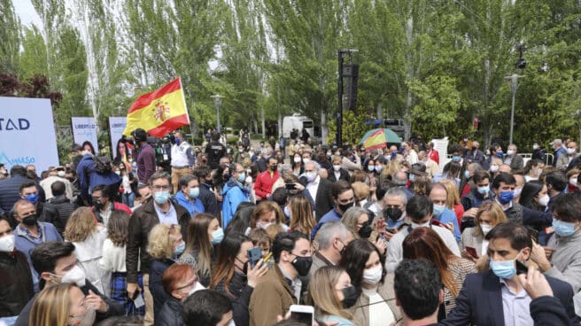 Mitin del PP en Pozuelo con Casado y Ayuso.