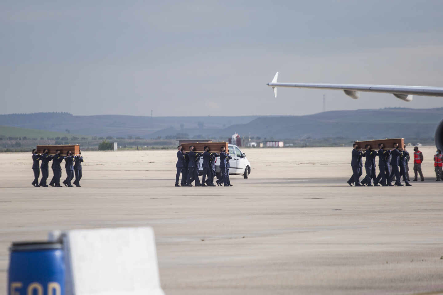 Llegan a Madrid los cuerpos de los periodistas asesinados en Burkina Faso