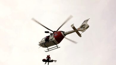 Rescatan en helicóptero a un escalador tras sufrir una caída en Guipúzcoa