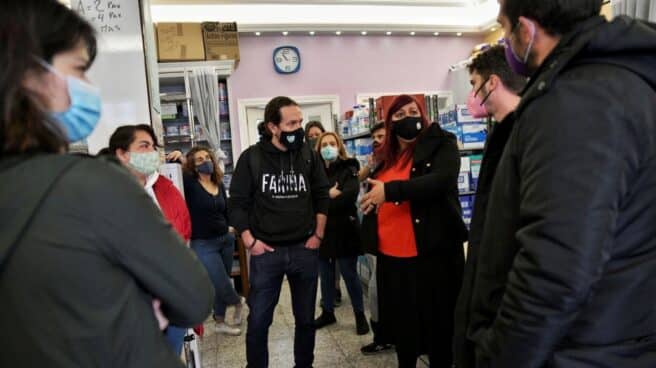 Pablo Iglesias, en Vallecas. Pablo Iglesias, en Vallecas.