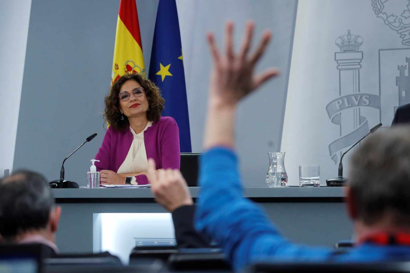 La ministra de Hacienda y portavoz del Gobierno, María Jesús Montero durante una rueda de prensa tras la reunión del Consejo de Ministros.