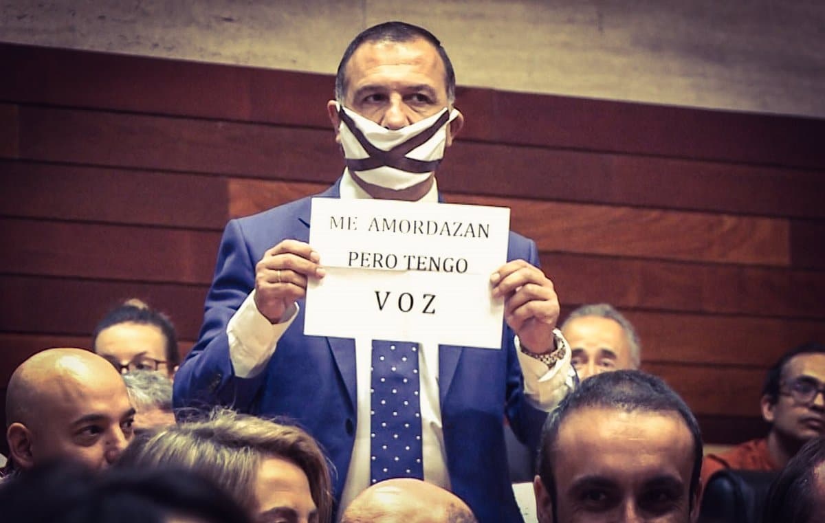 Juan Antonio Morales, en la Asamblea de Extremadura.