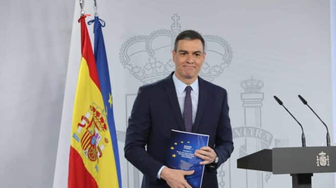 El presidente del Gobierno, Pedro Sánchez, este martes antes de su rueda de prensa tras el Consejo de Ministros.