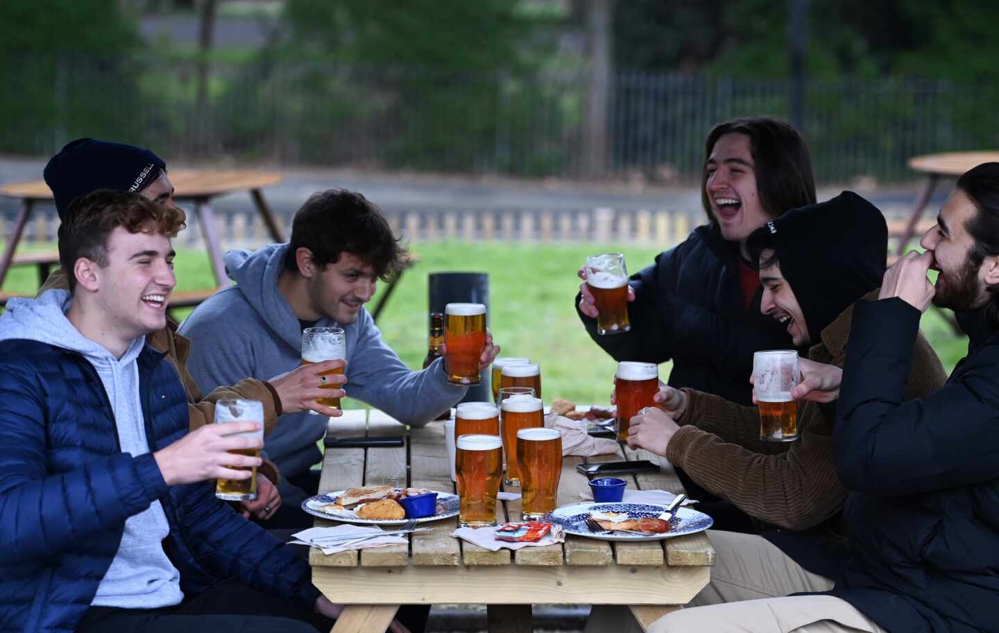 Terraza en un pub del sur de Londres.