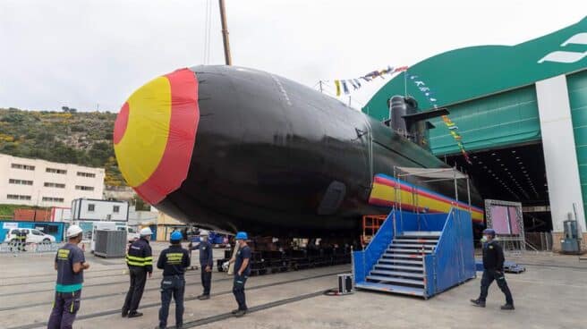 El submarino desarrollado por Navantia en Cartagena.