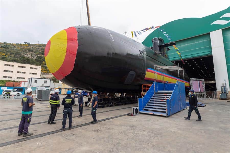 El submarino desarrollado por Navantia en Cartagena.