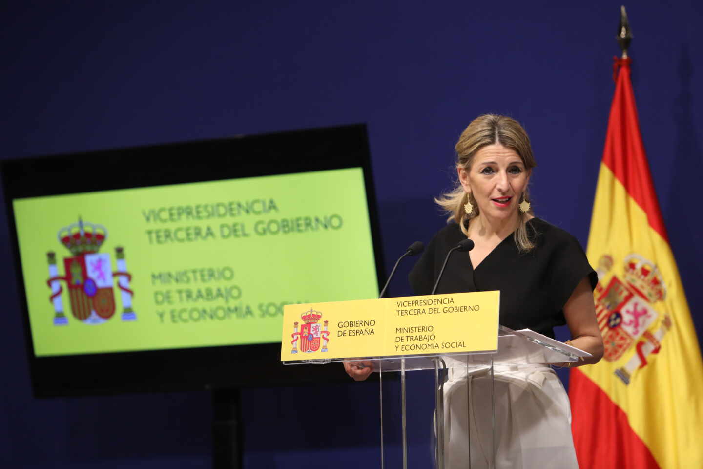 La vicepresidenta tercera del Gobierno y ministra de Trabajo y Economía Social, Yolanda Díaz.