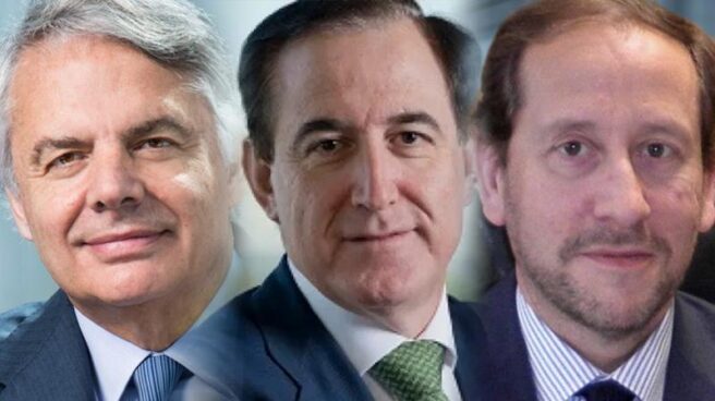 De izquierda a derecha: Ignacio Garralda, consejero delegado de Mutua Madrileña; Antonio Huertas, presidente de Mapfre, y Francisco Lara, presidente de Pelayo.