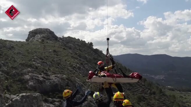 Rescate a senderistas en la montaña del Cavall Verd, en Alicante.