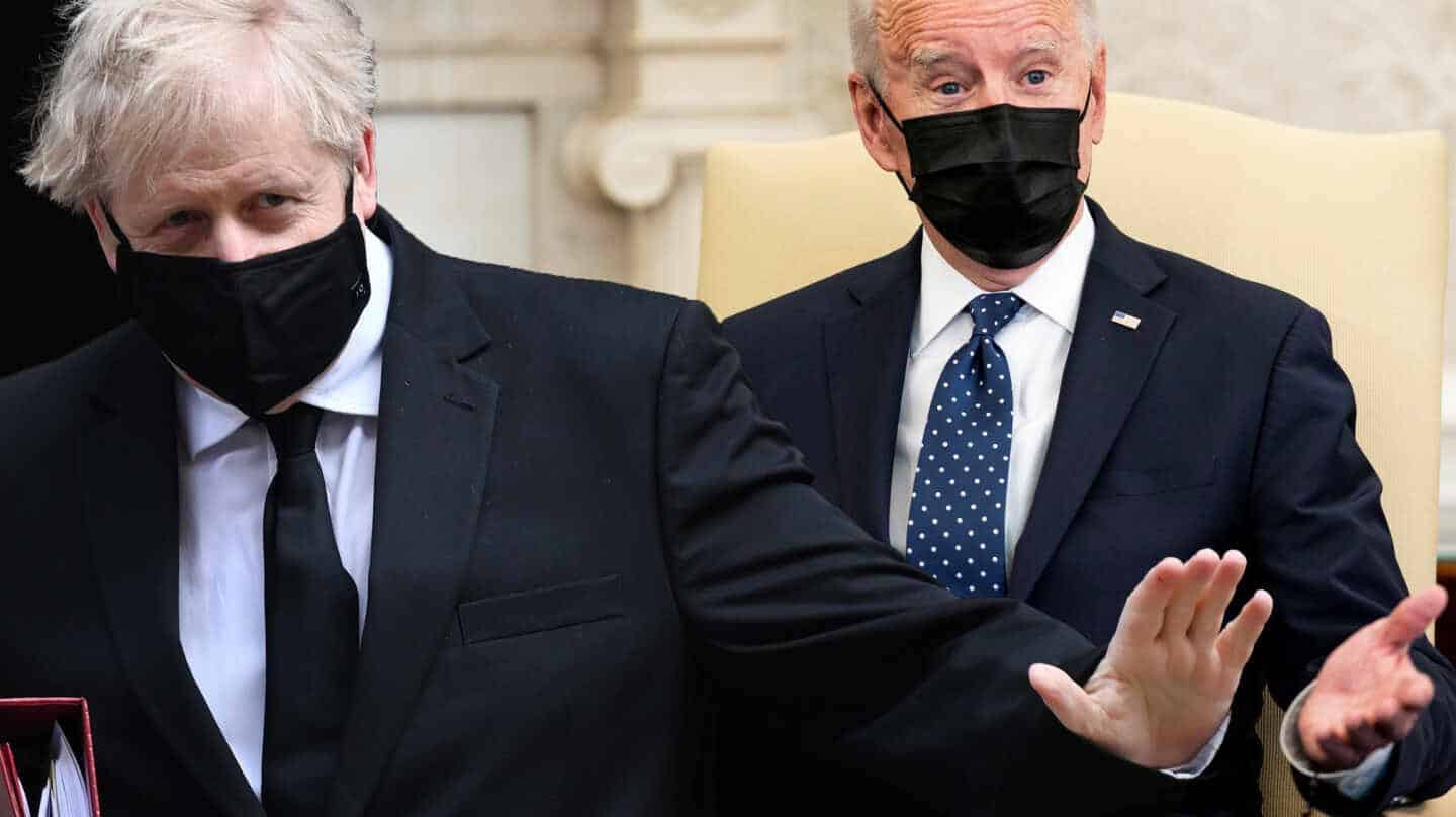 Boris Johnson y Joe Biden.