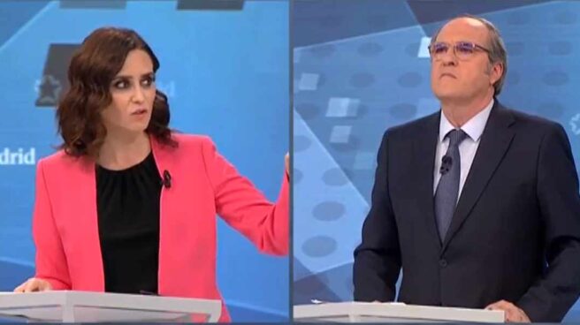 Imagen de archivo. Isabel Díaz Ayuso y Ángel Gabilondo en el debate de las autonómicas de 2019 Imagen de archivo. Isabel Díaz Ayuso y Ángel Gabilondo en el debate de las autonómicas de 2019