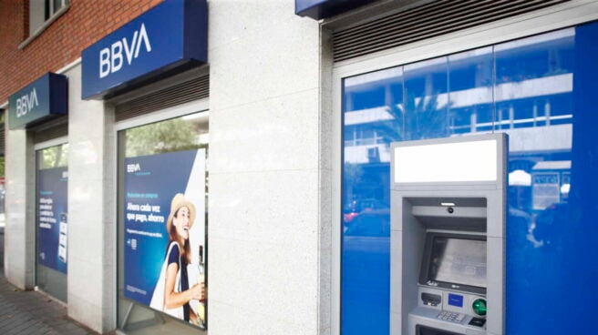 Una oficina de BBVA en Madrid.