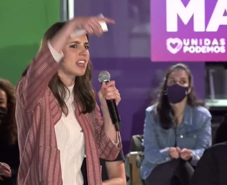 Madrid, según Irene Montero: "Un modelo de sociedad salvaje en el que los vecinos desconfían unos de otros"