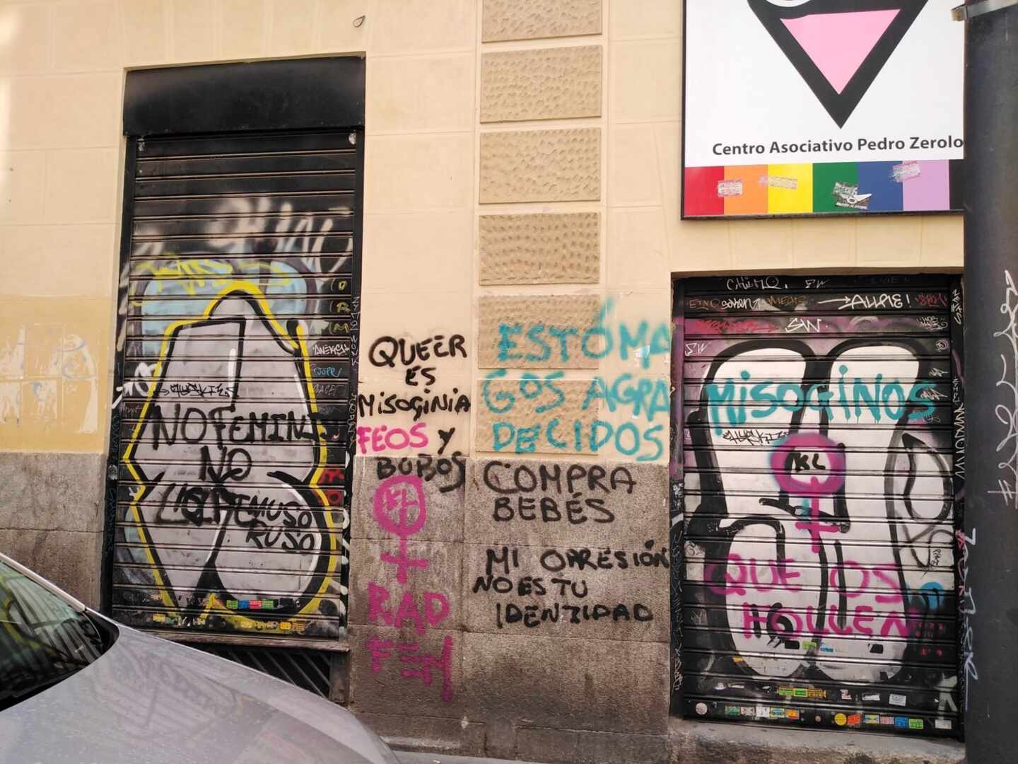 Sede del Cogam, en Madrid, vandaliza.