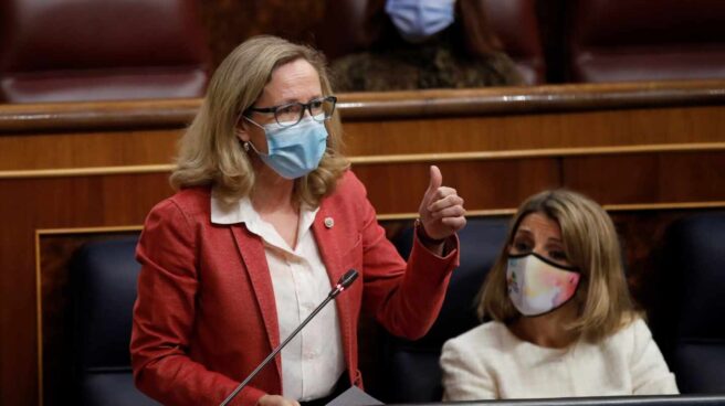 La vicepresidenta y ministra de Asuntos Económicos en el Congreso de los Diputados.
