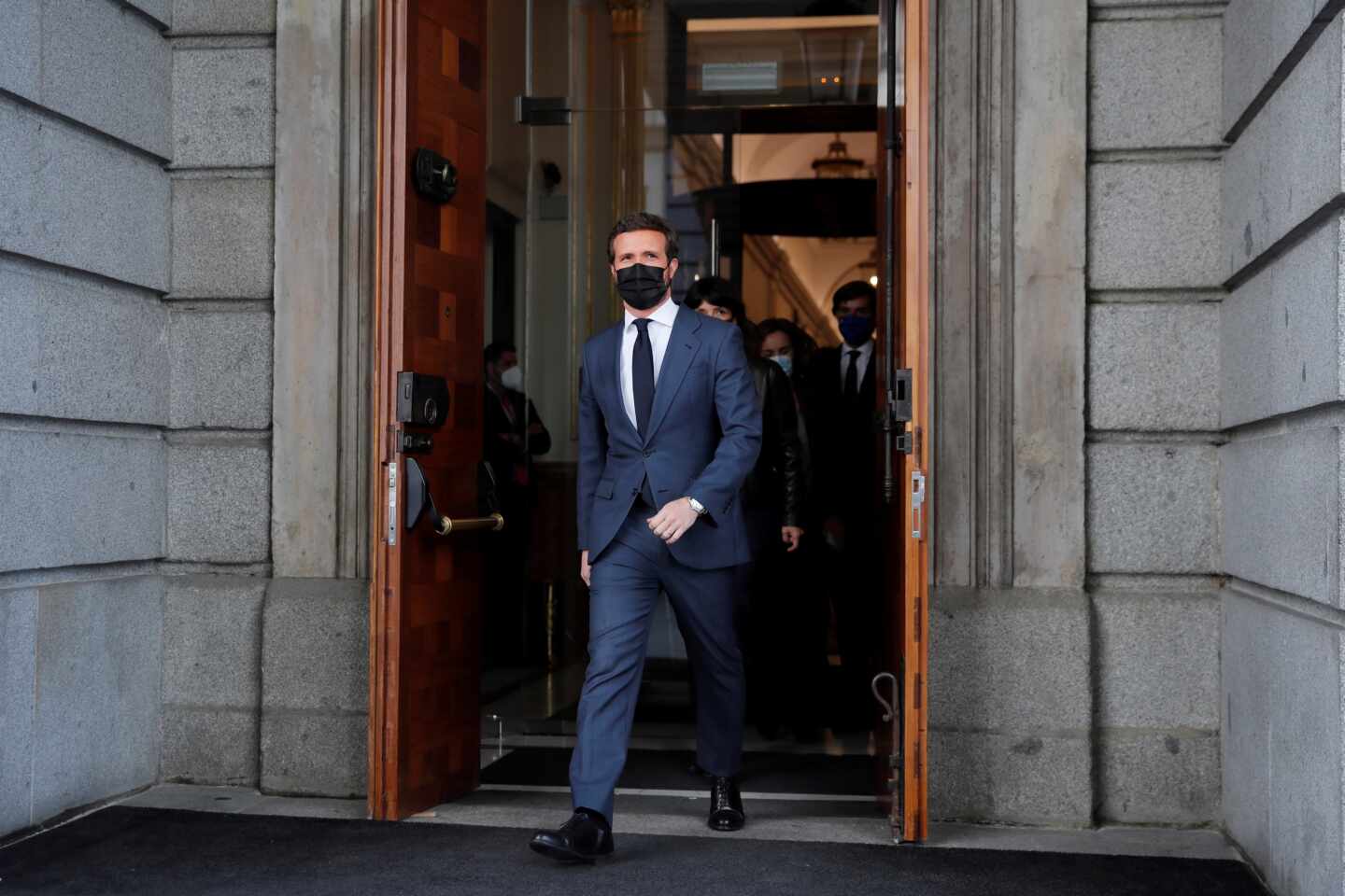 El líder del PP, Pablo Casado, en el Congreso.