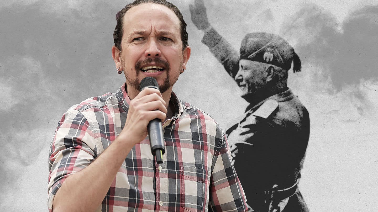 Imagen de Pablo Iglesias con Mussolini