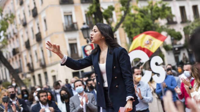 La presidenta de Ciudadanos, Inés Arrimadas, durante un acto del partido.