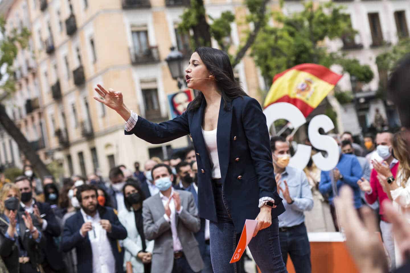 La presidenta de Ciudadanos, Inés Arrimadas, durante un acto del partido.