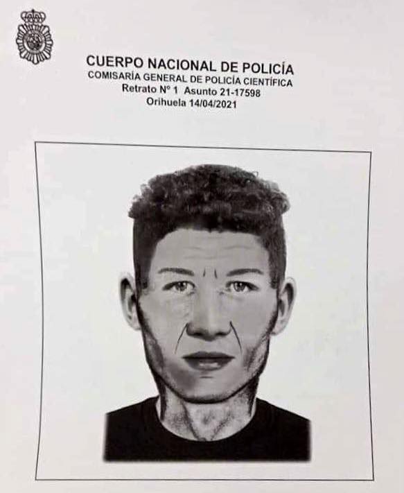 Retrato robot del violador en busca y captura que que actúa en Alicante y Murcia