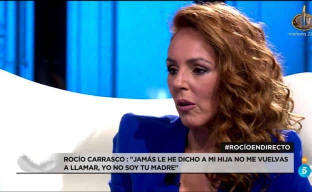 Rocío Carracos, durante su entrevista en el plató de 'Rocío, contar la verdad para seguir viva'.