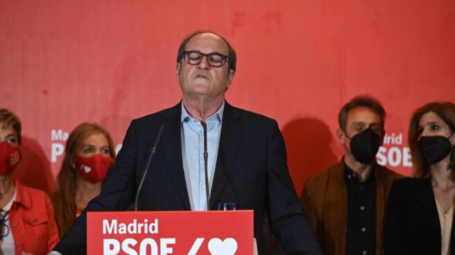 Angel Gabilondo, en la noche electoral del 4-M.