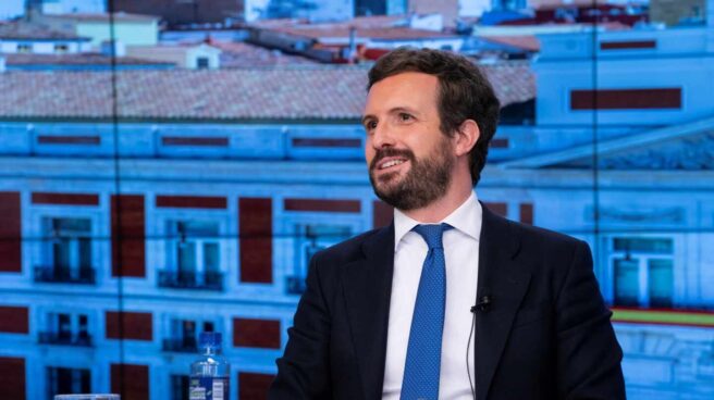 El presidente del PP, Pablo Casado, durante la reunión del Comité Ejecutivo Nacional