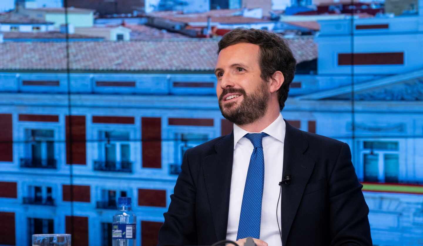 El presidente del PP, Pablo Casado, durante la reunión del Comité Ejecutivo Nacional