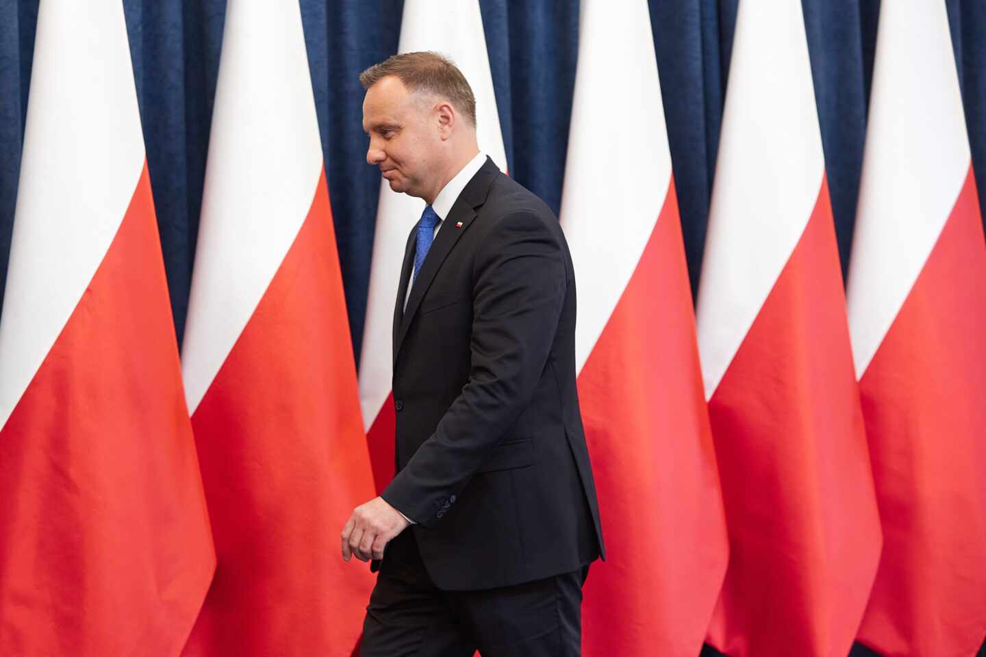 El presidente de Polonia, Andrzej Duda, en el Palacio Presidencial.