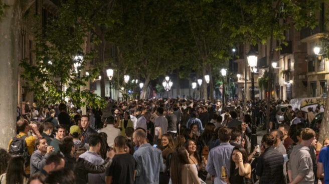 Jóvenes en Barcelona.