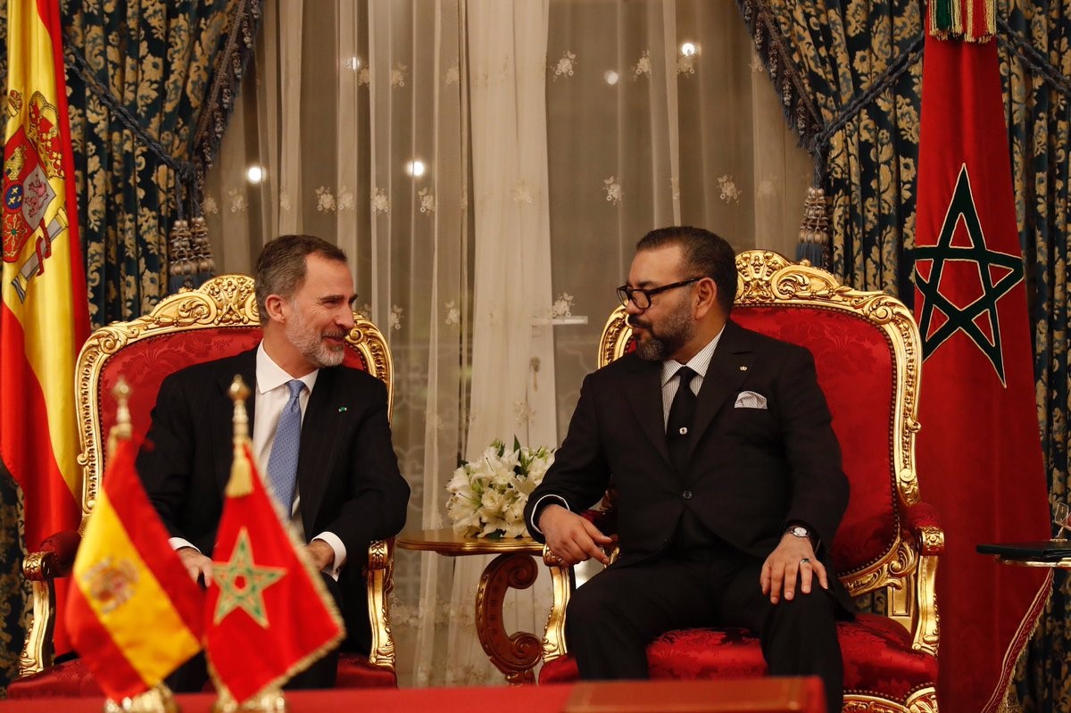 El Rey Felipe VI y el monarca de Marruecos Mohamed VI.