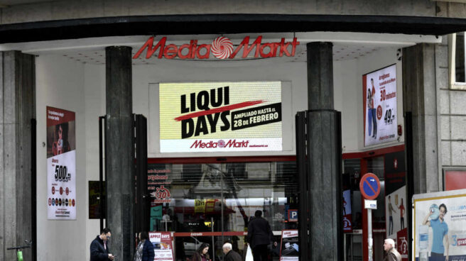 Entrada de una tienda Media Markt en Madrid.