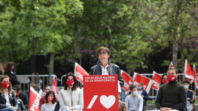 La directora general de la Guardia Civil, María Gámez, durante un acto electoral del PSOE